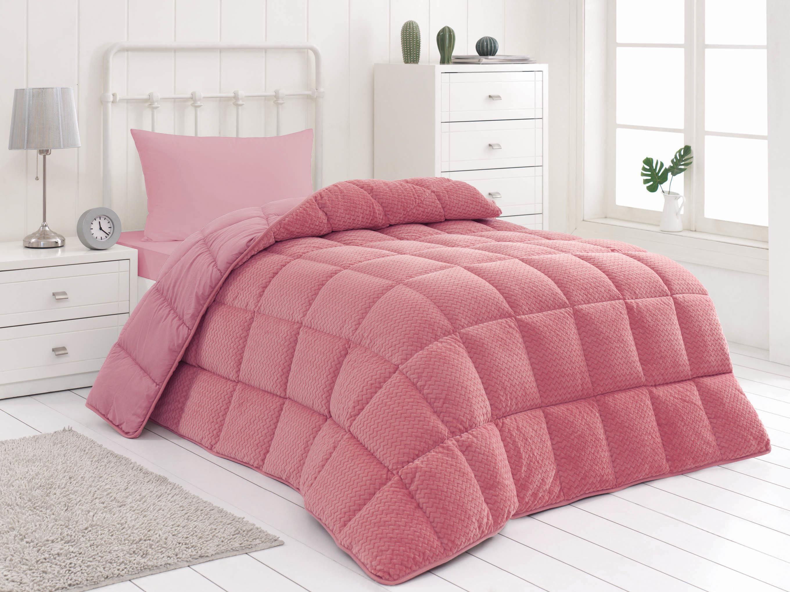 Merinos Yorgan Fashion Micro 155*215 Zigzag Erguvan