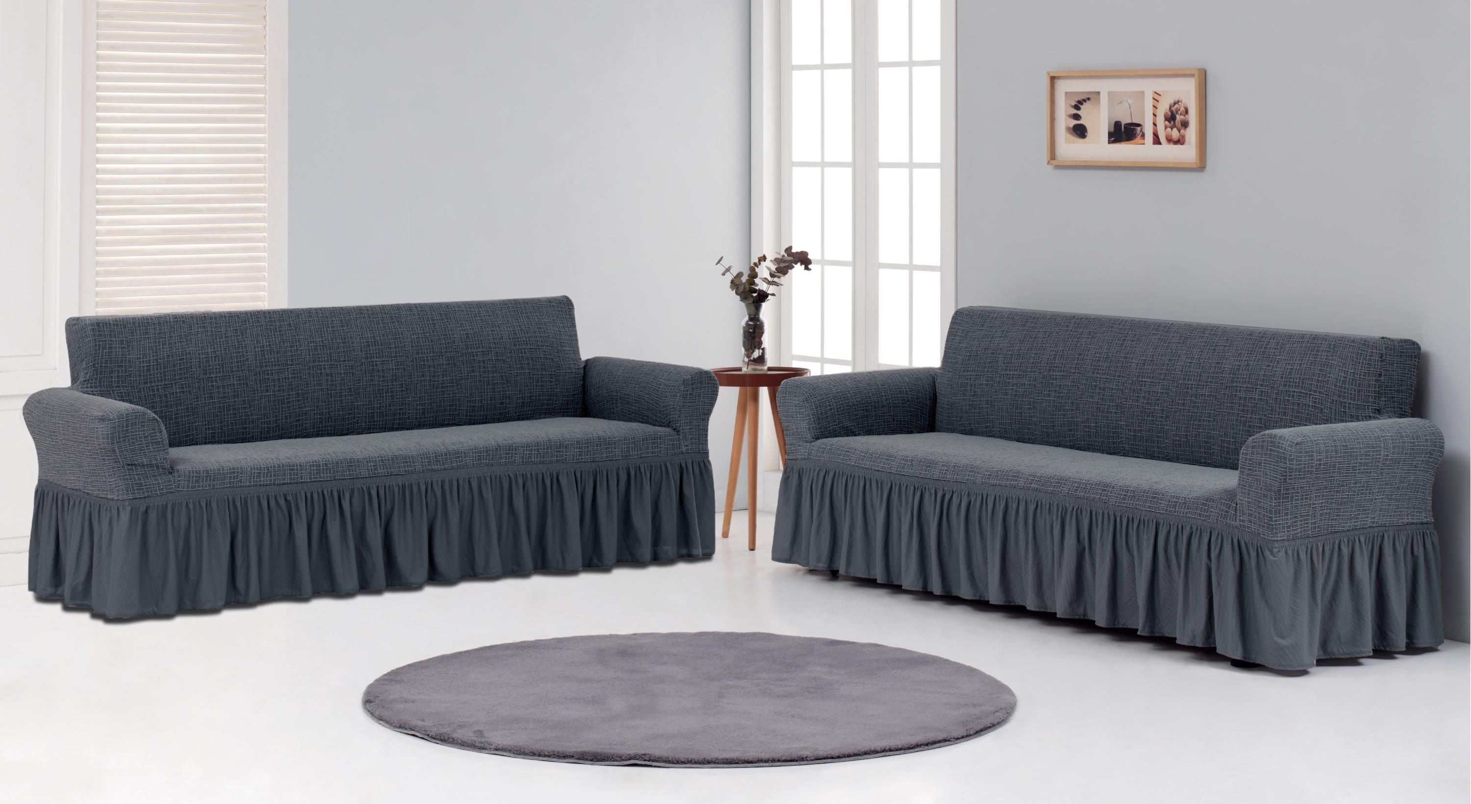 Livdora Çekyat Örtüsü Etekli Liva 3+3 Antrasit