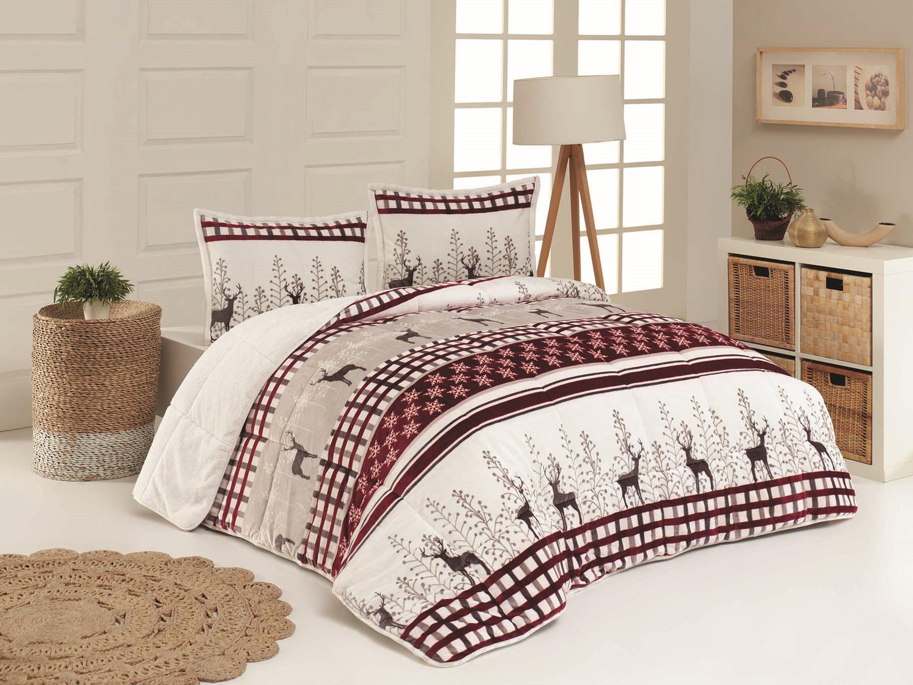 Merinos Yorgan Comforter Set 220*240 Deer Gri