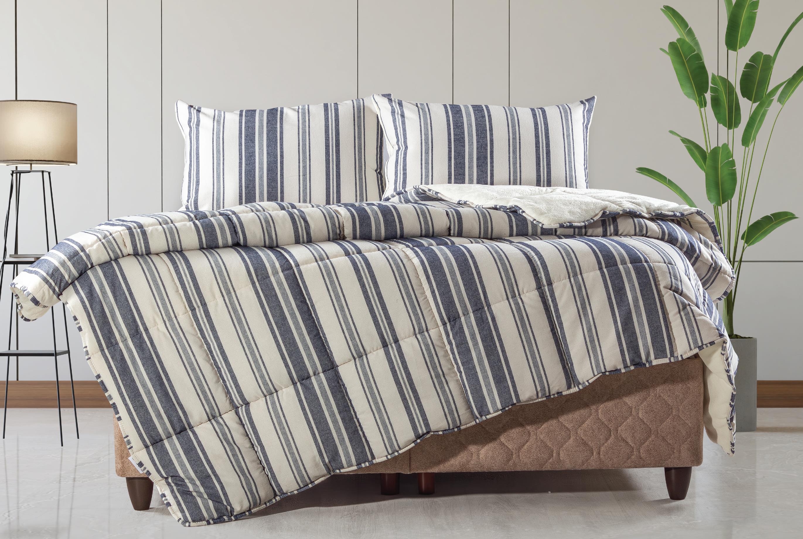 Livdora Yorgan Comforter Set 195*215 Cosy Gri (Dy)