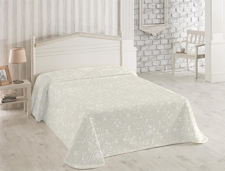 Dinarsu Battaniye 220*240 Emb. Viz. Kut. Romance Bej