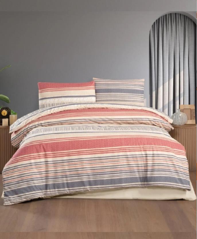 Kristal Nevresim Takımı Çift Kişilik Terry Cotton Lindo Bej