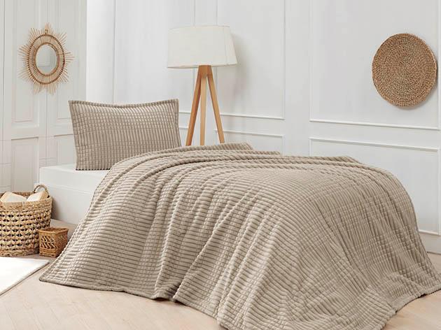 Merinos Battaniye Seti Tk Modern Line Mocha