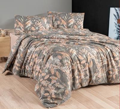 Kristal Nevresim Takımı Çift Kişilik Terry Cotton Ava Bej