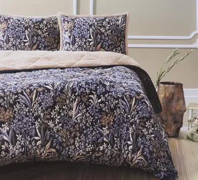 Merinos Yorgan Comforter Set 220*240 Botanica Mavi