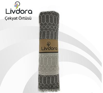Livdora Çekyat Örtüsü 170*210 Petek Kahve-Bej