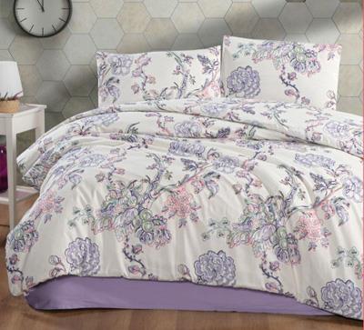 Kristal Nevresim Takımı Çift Kişilik Terry Cotton Viven Lila