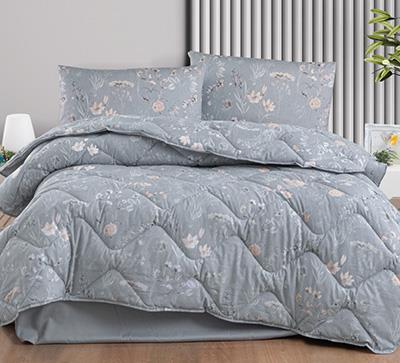 Kristal Yorgan Seti Tk Terry Cotton İris Mavi