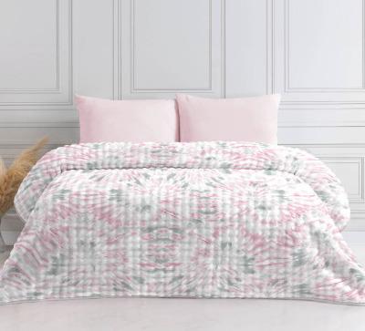 Merinos Battaniye Çift Kişilik Embos Harmony Pembe