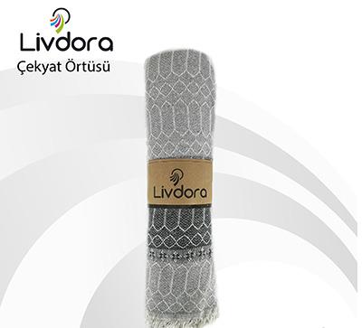 Livdora Çekyat Örtüsü 170*210 Petek A.Gri-Antrasit
