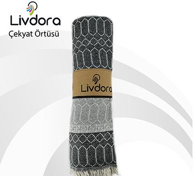 Livdora Çekyat Örtüsü 170*210 Petek Gri-Füme
