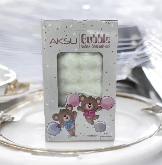 Aksu Battaniye Bebe 100*120 Bubble Vizon Asorti